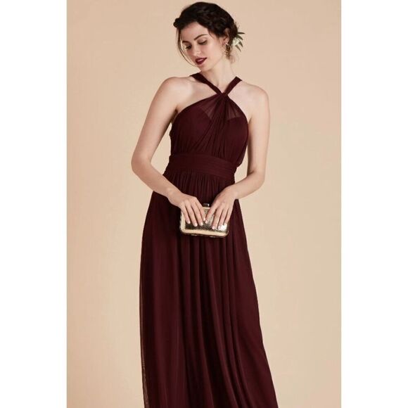 NWT Birdy Grey Kiko Mesh Cabernet Dress Gown Women’s XS Wedding Bridesmaid - Picture 10 of 11